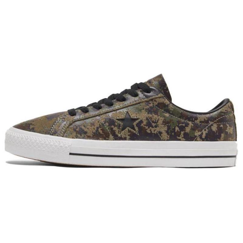 

Converse One Star Pro Pro comfortable and versatile low-top board shoes for men and women in brown and green 37