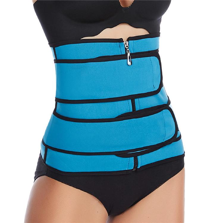 Yoga Waist Shaping and Fitness Belt with Zipper and Velcro for Sweat Relief