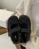 Fashion Women's Cotton Shoes 2025 Winter New Plush Thicken Warm Mary Jane Shoes Fashion Bow Knot Lightweight Comfortable Casual Flats