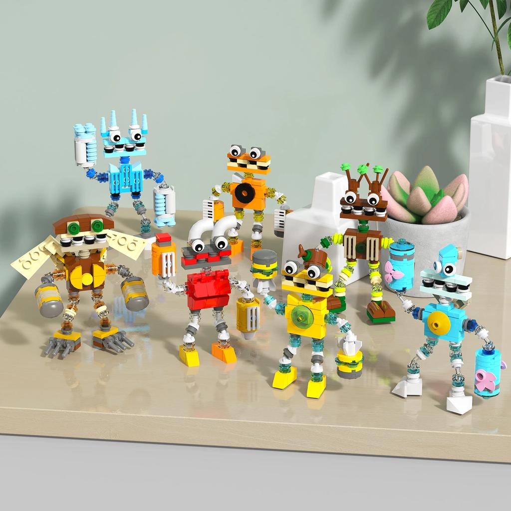 689Pcs Wubbox Building Block Set,7 in 1 Singng Monster Figure Toys Models,Adorable Musical Game Toys,Great Gift Idea for Friends
