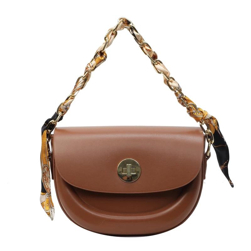 

Однотонные внутренние отделения для женских сумок через плечо из мягкого ПУ материала с карманом-молнией и клапаном, высокое качество