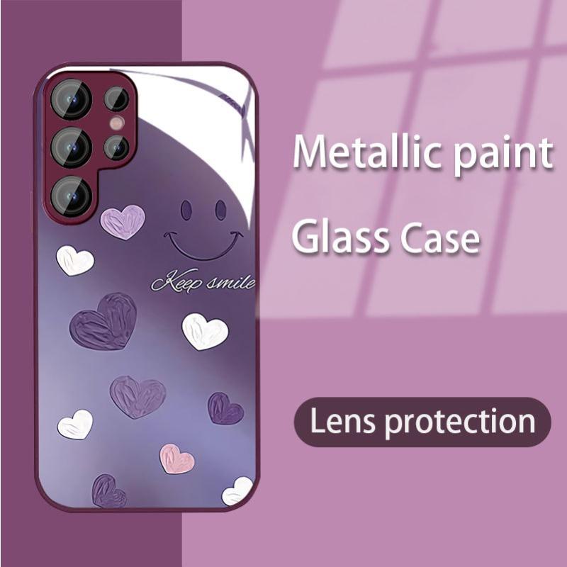 Love Smiley Face Suitable for Samsung S23ULTRA Mobile Phone Case S24 Girl S22 Skin Friendly A53 Sense A34 All Inclusive A1