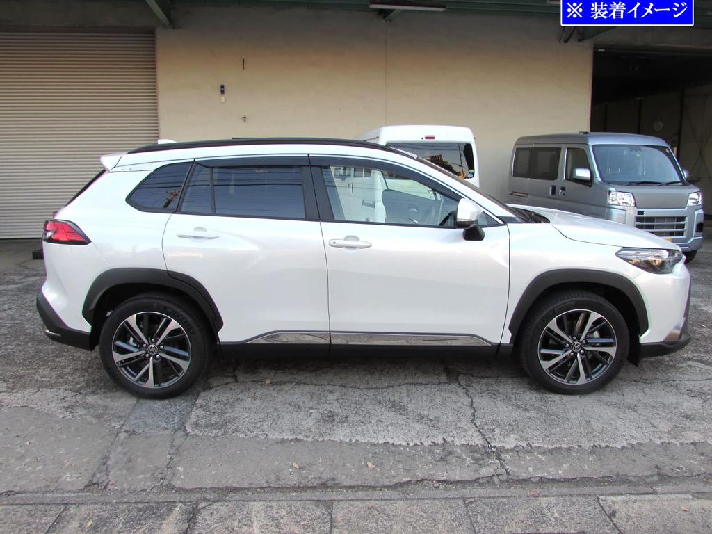 BRIGHTZ Finish Stainless Steel Plated Side Door Under Molding for Toyota Corolla Cross ZVG15 Ultra-Mirror (4-Piece Set) (2010, 2011, 2015)