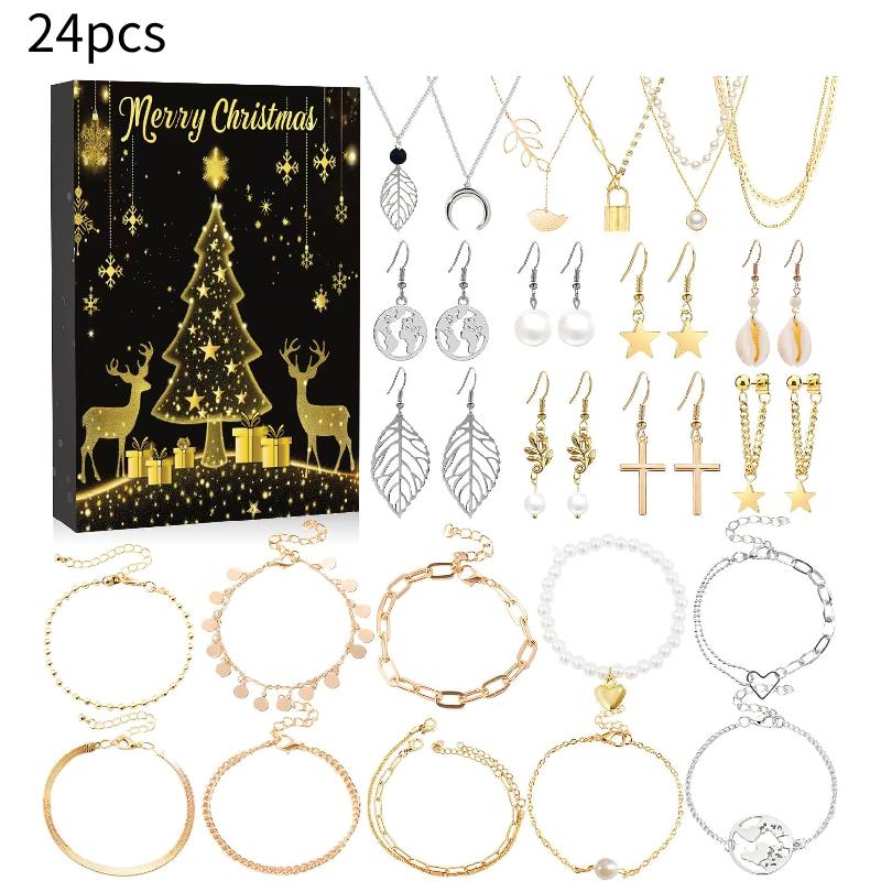 Advent Christmas Calendar Blind Box Beaded Unicorn Girls Jewelry Gift Surprise