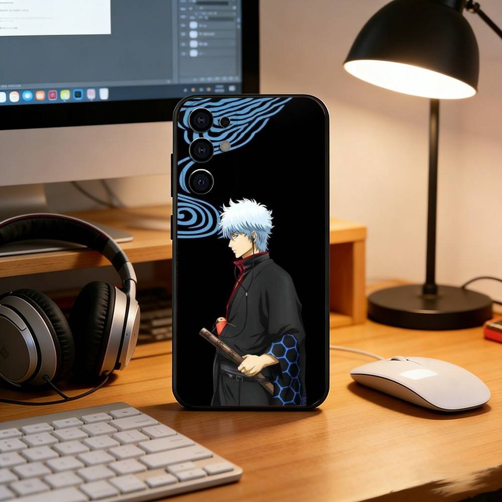Anime G-Gintama Phone Case For Samsung S25,S24,S21,S22,S23,S30,Ultra,S20,Plus,Fe,Soft Silicone Black Cover
