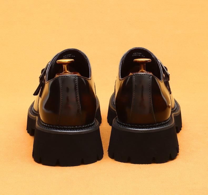 Pre-Sale: Men's Genuine Leather Thick-Soled Monks - British Business Casual