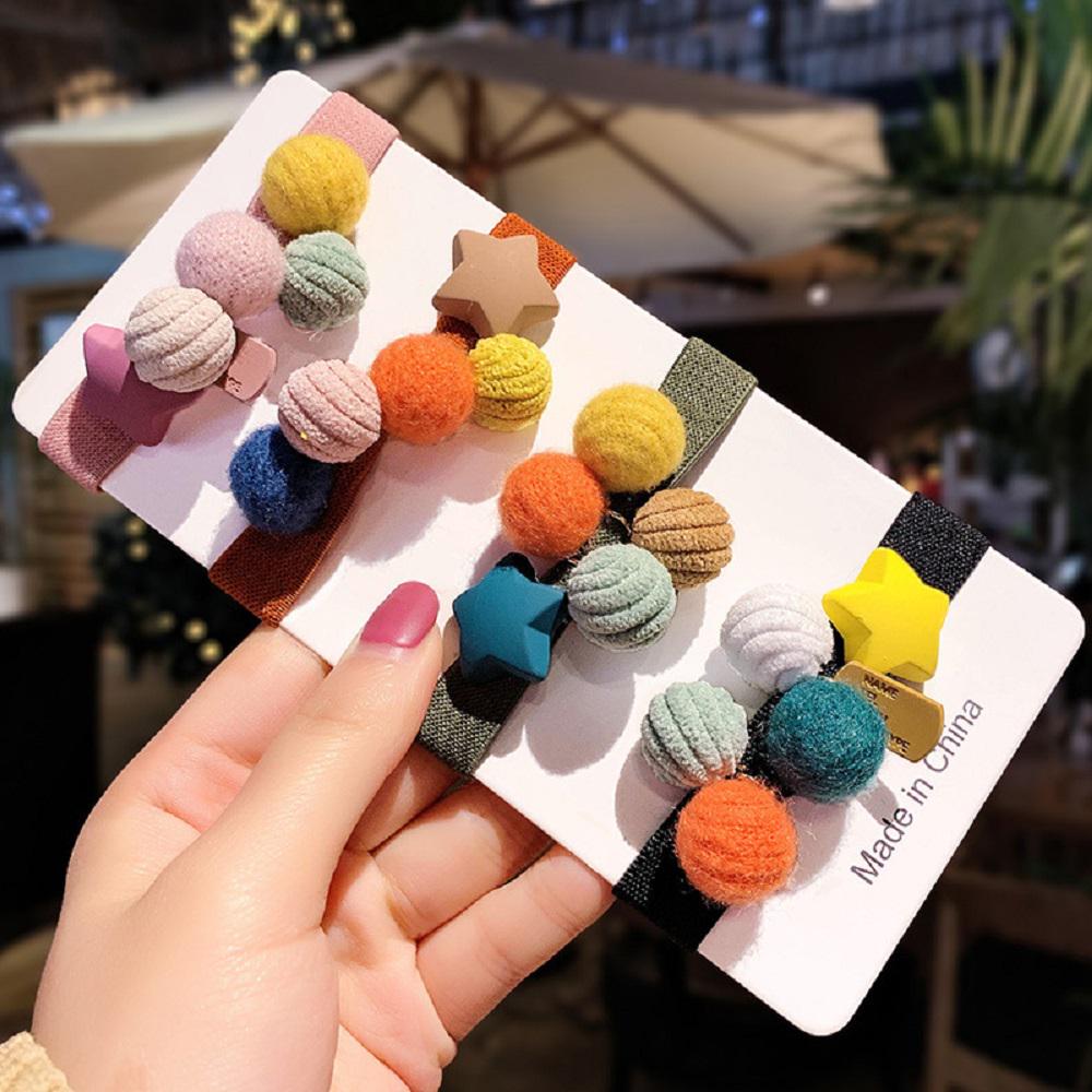 

Fashion Ponytail Holder Elastic Girls Women Sweet Hair Rings Hair Rope Rubber Band Star