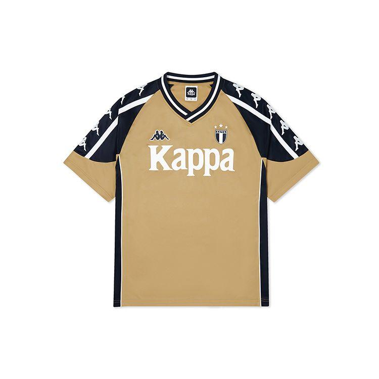 Kappa Retro Casual Sports Jersey Letter Print V-Neck Short Sleeve T-Shirt Men tops K0E32TD15