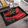 Red JDM Sport Car Comic Strip Frame Print Area Rug Non‑Slip Rectangular Floor Mat Car Fan Decor for Gaming Room Living Bedroom