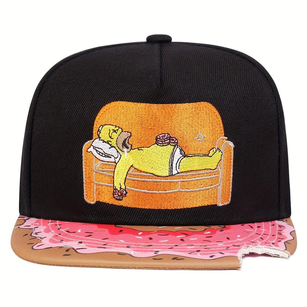 The Simpsons Cartoon Hiphop Baseball Cap With Sun Protection For Streetwear Fans