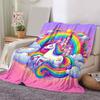 1pc Unicorn Printing Lightweight Flannel Blanket, Comfortable and Warm Blanket, for Camping Sofa Bed and Couch Office, Gift