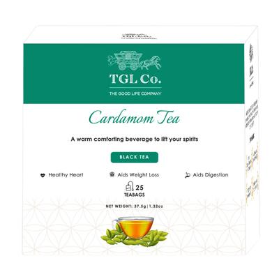 Schwarzer Tee mit Kardamom (25 Stück, 1,5 g), Kardamom-Schwarztee, TGL Co.