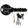 Creative American Retro Entrance Wooden Key Hook Living Room Decorative Hanger Home Decor