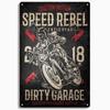 DORA Tin Sign Born To Ride Motorcycle Tin Signs Retro Metal Sign Plaque Vintage Wall Decor Garage Bar Man Cave Decorative Plate
