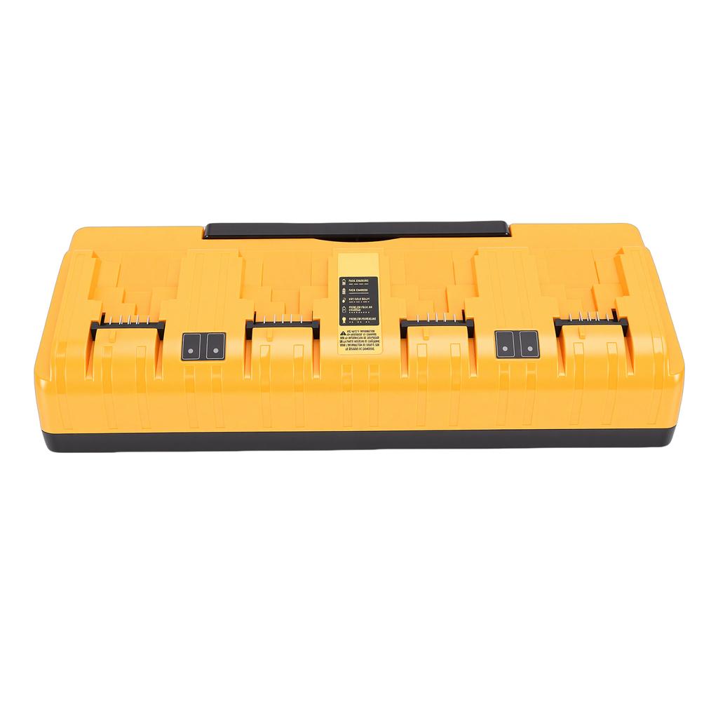 Charger Station Fit for DCB104 DCB127 DCB182 Battery 4 Ports 3A Fast Charging Battery Charger Station Yellow EU Plug