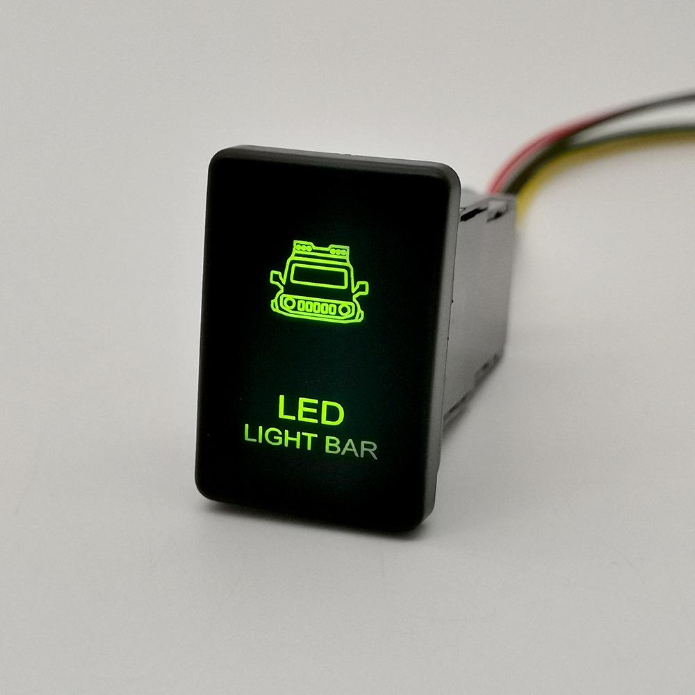Green LED Headlight Switch with Tail Wire for 2019-2021 Suzuki Jimny