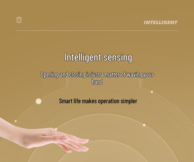 Smart Sensor Trash Can: Minimalist, Waterproof, Large Capacity for Bathroom