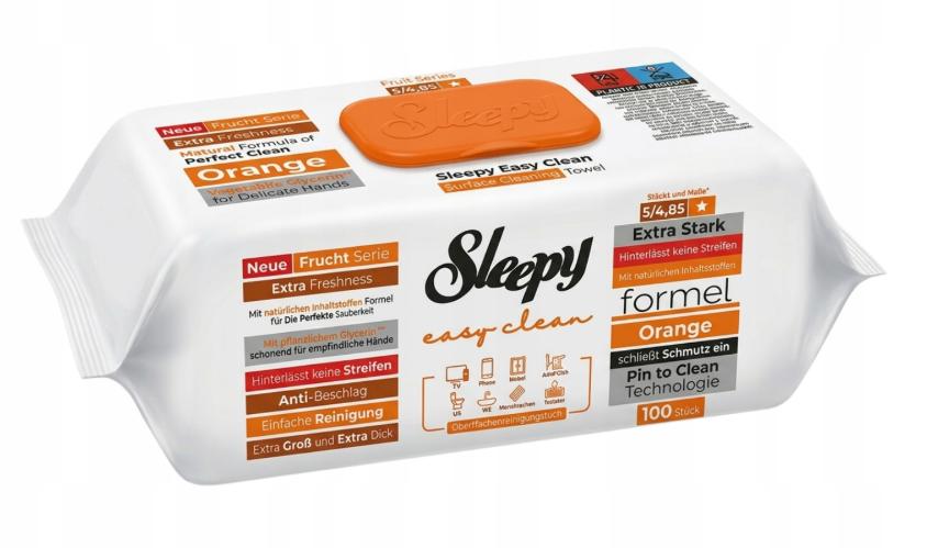 Sleepy Easy Clean Oranje Schoonmaakdoekjes 100 Stuks XXL
