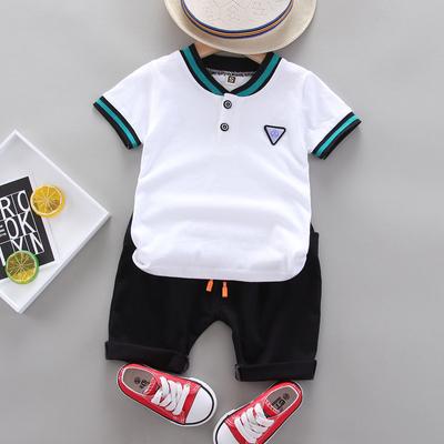 Summer Cotton Baby Boys Short Sleeved Suits Fashion Toddlers Girls Polo Clothing Suits Casual