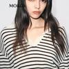 MO&Co. Striped Loose Fit Wool Sweater