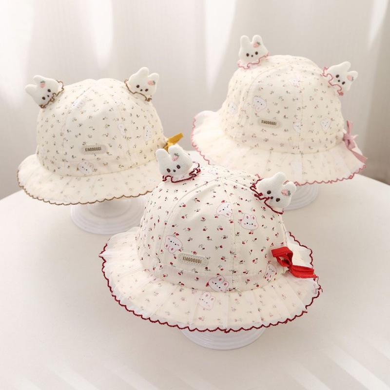 Adorable Mesh Floral Baby Girl Bucket Hat for Spring/Summer