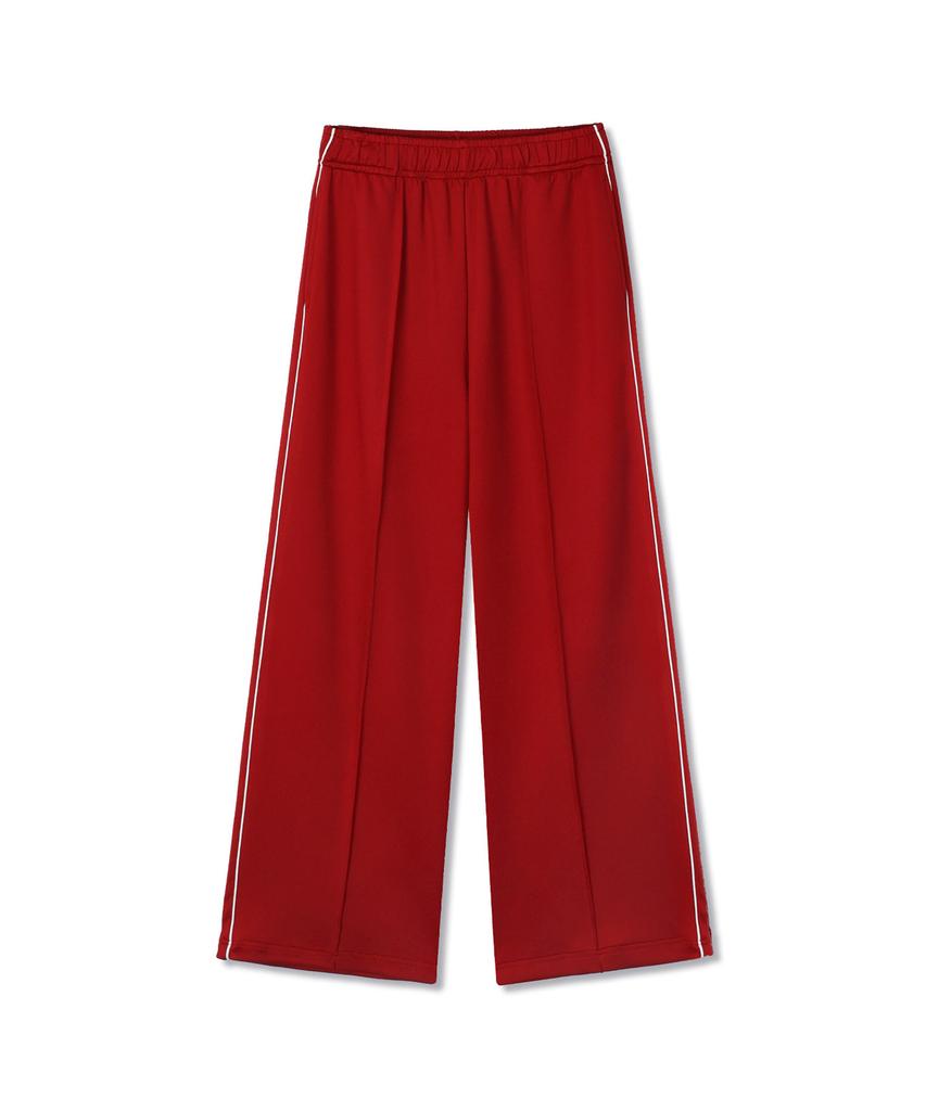 Michikoleondeonkosino Lace-Trimmed Jersey Pants Red