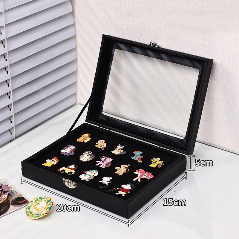 Dustproof Storage Box Peripheral Brooch Badge Display Case Jewellery Organizer Pin Display Box