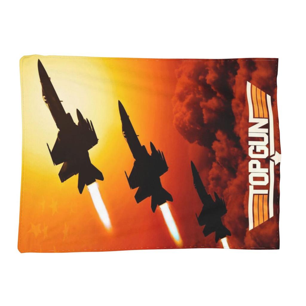 Top Gun Maverick Fighter Weapons School Blankets Soft Warm Flannel Throw Blanket Cover for Living room Picnic Travel Home Couch