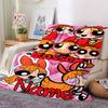 Custom Name Powerpuff Girls Adventure Flannel Blanket for Super Soft Cute Comfort Blanket for Travel Bedding Couch Sofa Blanket