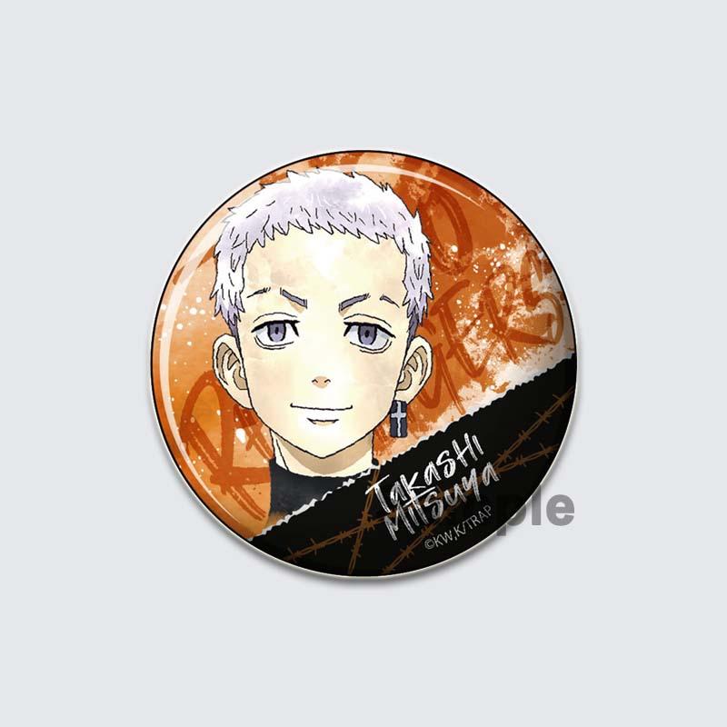

32/44/58 мм Tokyo Revengers Tinplate Pin Круглые мультяшные броши для рюкзака Одежда Аксессуары Аниме Коллекция Значки Шляпы Украшения Подарки 32mm