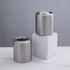 Stainless Steel Trash Can Small Countertop Trash Can 1.5L Trash Bin With/Without Swing Lid Tabletop Waste Bin for Office