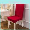 Weicher Stuhlbezug Einfarbig Elastische Überwürfe für Esszimmer
