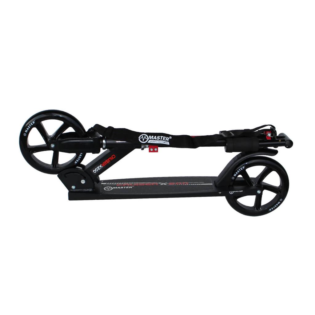 Folding scooter with transport strap MASTER Cruiser 200 mm Red