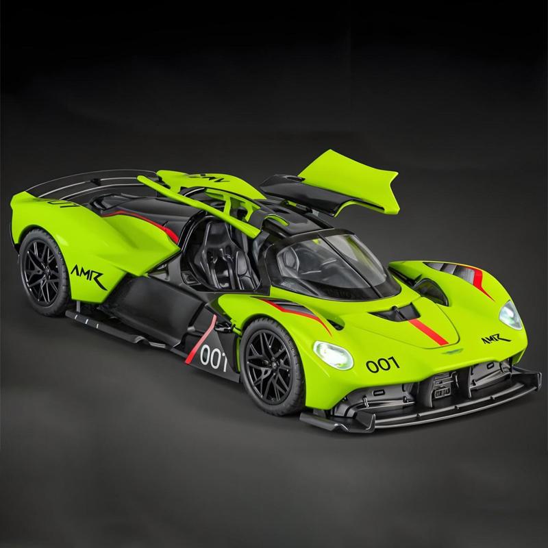 1/32 Scale Aston Martin Valkyrie AMR 001 Super Sports Car Alloy Diecast Metal Model Car Outdoor Collectibles Decoration Hobby Gift Boy