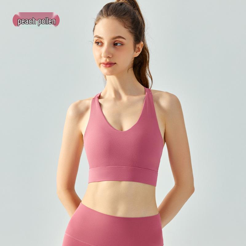 Women's Summer Sports Camisole: Shockproof Yoga Bra with Stylish Back Design