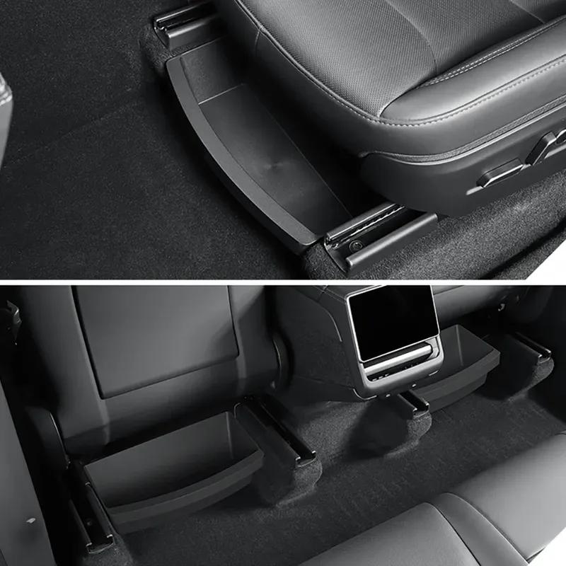 For Tesla New Model Y 2025 Launch Juniper Teslajuniper Front Seats Under Seat Drawer TPE Storage Box
