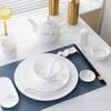 Elegant Bone China Dinnerware Set with Mountain Design