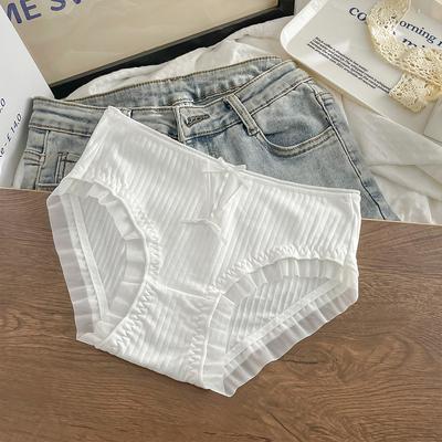 Intimo da donna Slip attillati sexy a triangolo a vita media in puro cotone antibatterico traspirante