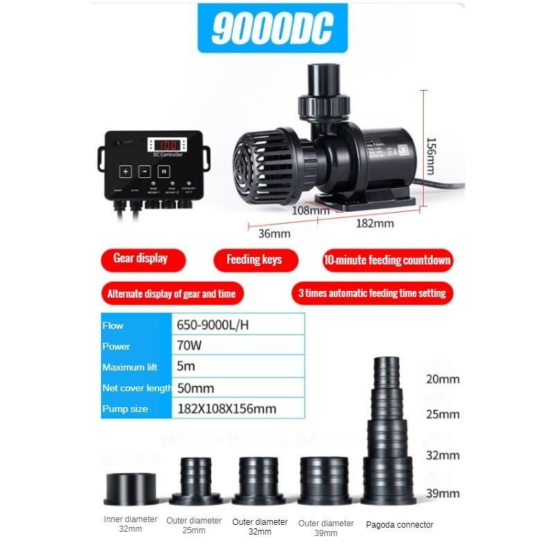 DC Fish Tank Variable Frequency Water Pump Household Ultra Quiet Submersible Pump Aquarium Circulating Filtration Pump