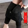 Schwarze Samt-Leggings mit hohem Bund für Damen, Skinny Fit, Übergröße, Schlankmachend, Warme Oberbekleidung für Herbst/Winter