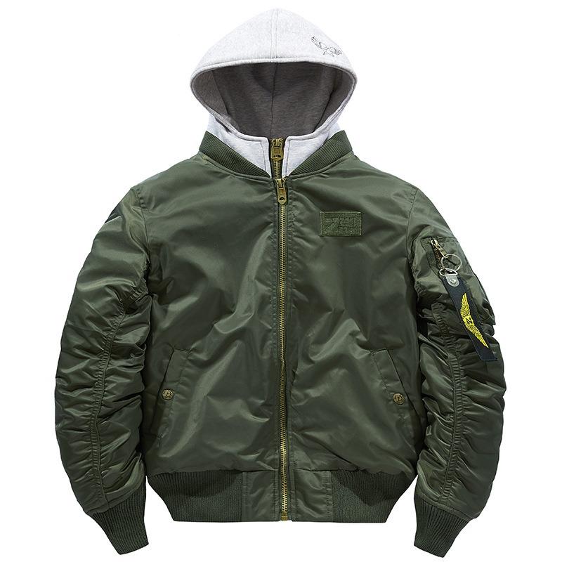 Giacca Bomber Autunno Inverno Maschile Tuta da Baseball Ispessita Tooling Corta Larga Outdoor Cotone