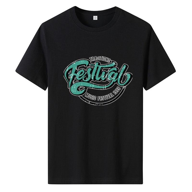 Kurzarm-T-Shirt für Männer und Frauen, lockerer Sommer, Rundhalsausschnitt, Buchstaben auf dem Unterhemd der Kleidung gedruckt