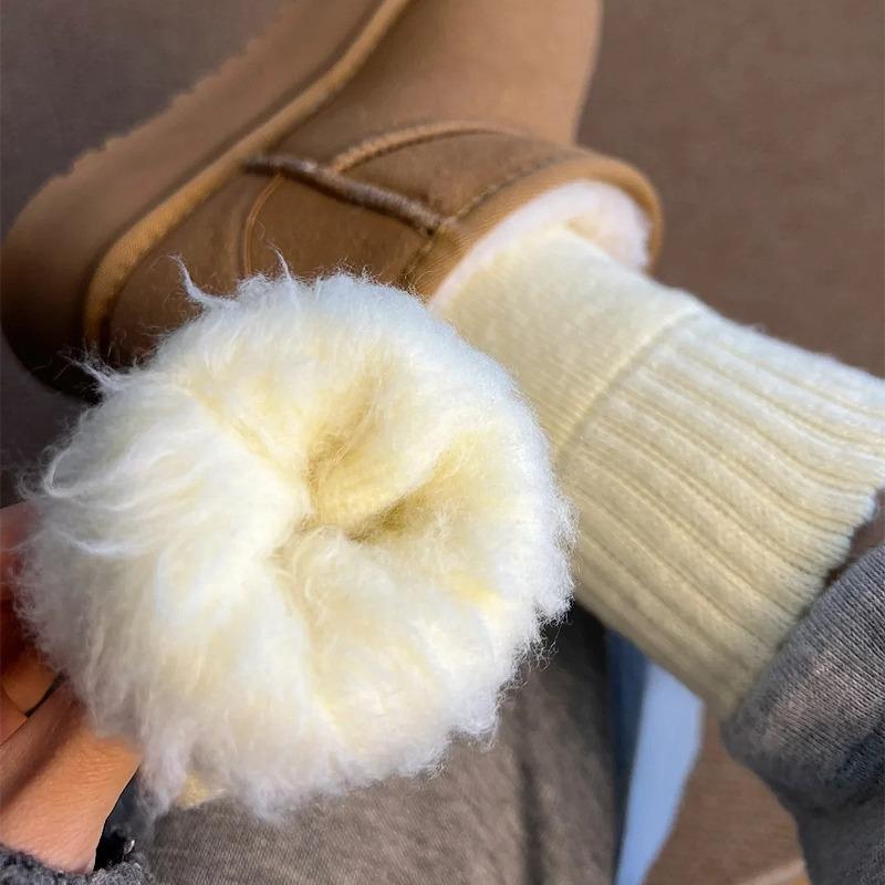 Confinement socks postpartum autumn and winter plush thick socks women's plush medium tube plush thickened floor sleeping stockings
