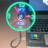 Adjustable LED Clock  Fan Time Temperature Display Clock Cool  Fan Durable   Laptop