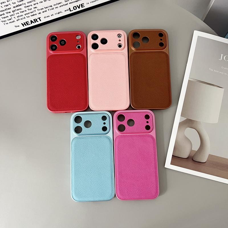 For iPhone 17 Pro Max Case Luxury Hybrid PC+PU Leather Matte Anti-skid Back Phone Cover Case For iPhone 16 15 14 13 Pro Max