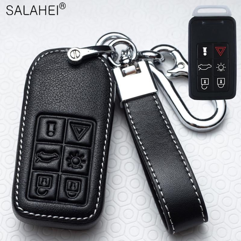 Leather Car Key Case Leather For Volvo C30 Xc40 Xc60 Xc90 S60 S70 S80 S90 Xc90 - V50 V90 S40 D5 T5 T6 Keychain Bag