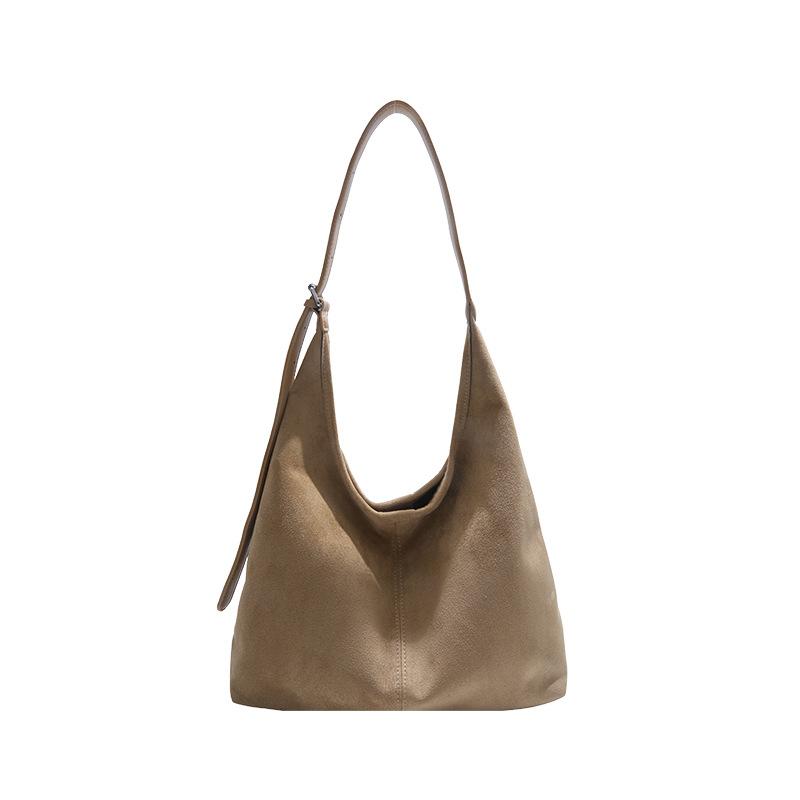 Suede Bag Women's New Autumn and Winter Large-capacity Matte Leather Shoulder Bag Textured Commuter Tote Bag