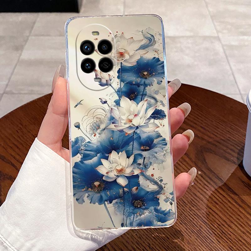 Casing For Huawei Nova 13 Pro Luxury Cute Cool Dragon Flower Pattern Soft silicone Phone Case Back Cover Transparent TPU Shell
