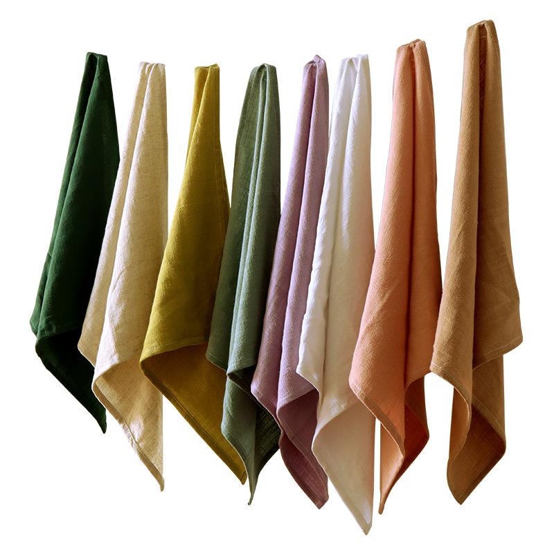 Disposable 100% Linen Crocheted Napkins Plain Square Kitchen & Tea Towels for Home Restaurant Wedding Use