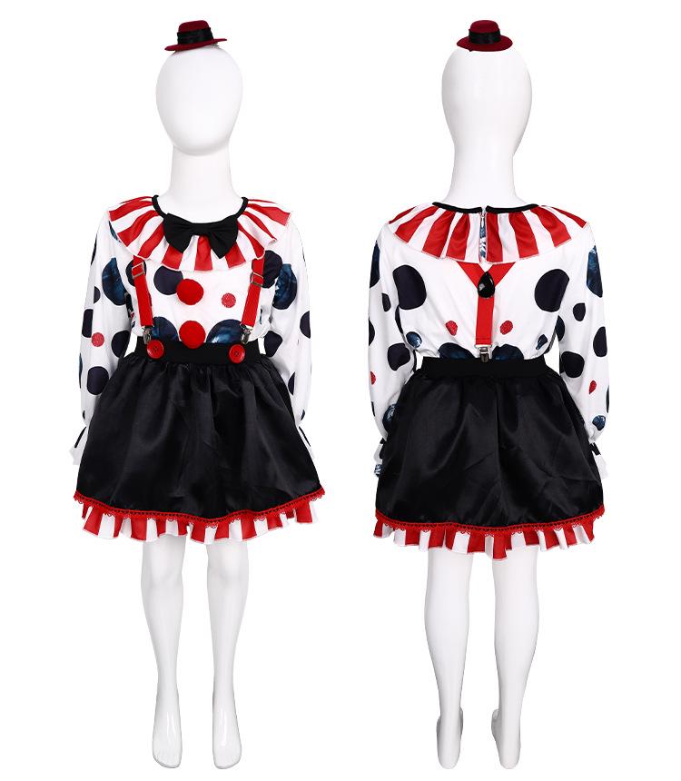 Soul-Shattering Clown Halloween Unisex Cosplay Costume with Blood Stains and Cloak